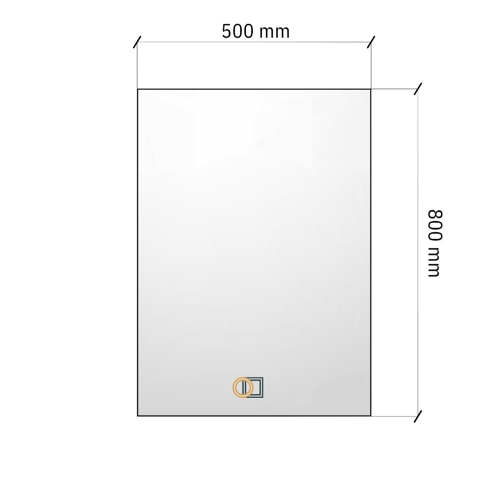 rectangle led mirror 500x700 mm