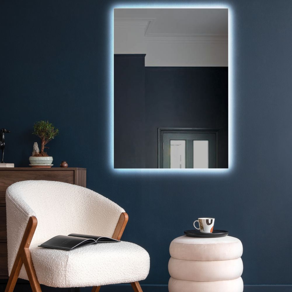 Rectangle LED mirrors with rear lighting 500x800mm