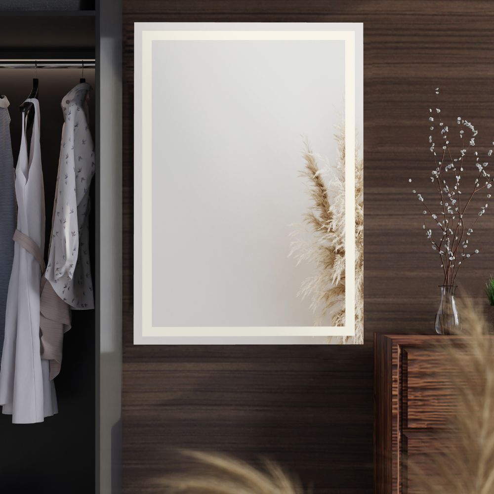 Rectangular LED mirror with double Front Lit 600x900mm