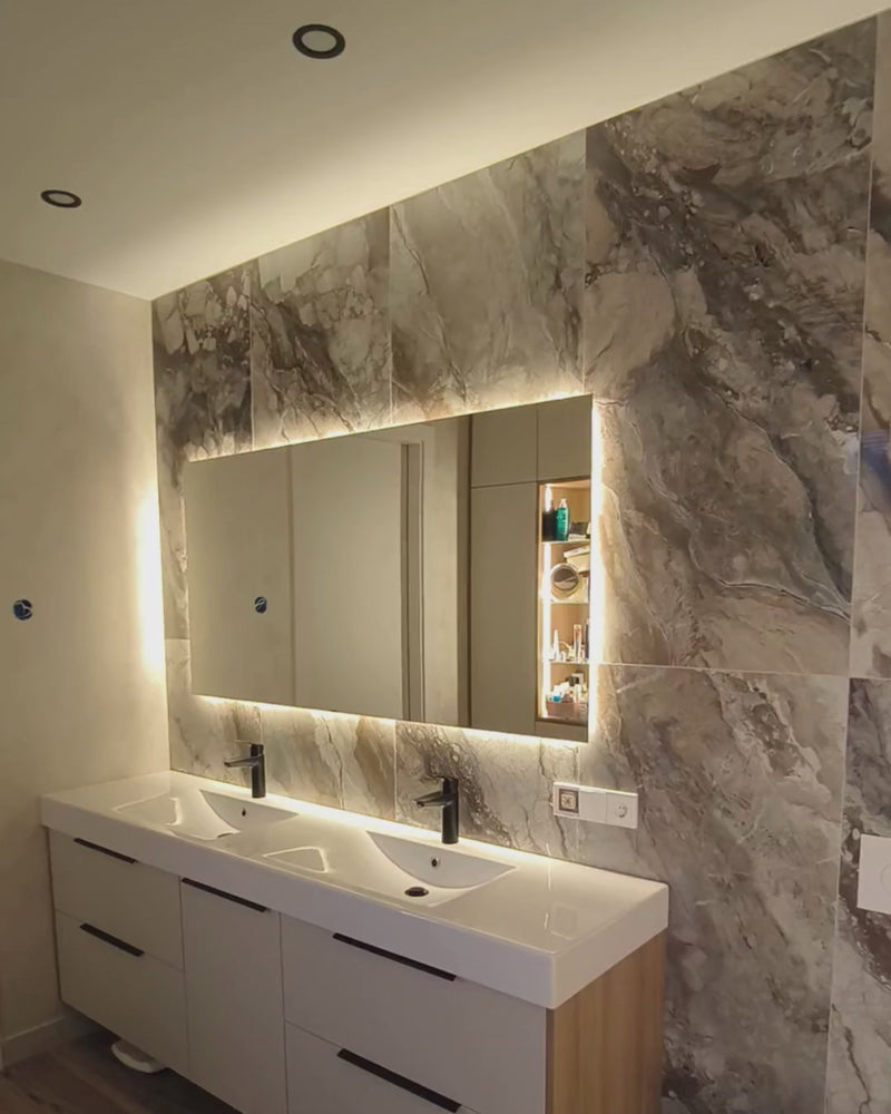 Rectangle LED mirrors with rear lighting 800x1200mm