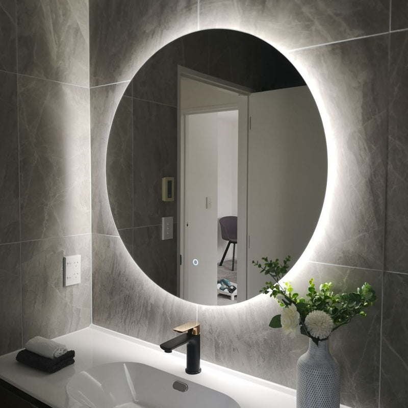 Round LED mirror with rear lighting Ø 800mm