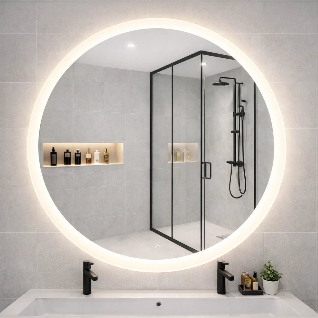 round led mirror with front light 1100 mm